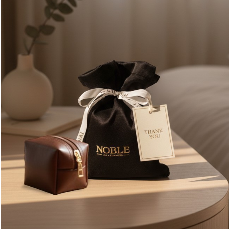 Noble with Personalized Satin Silk Pouch and Thank you Card Included