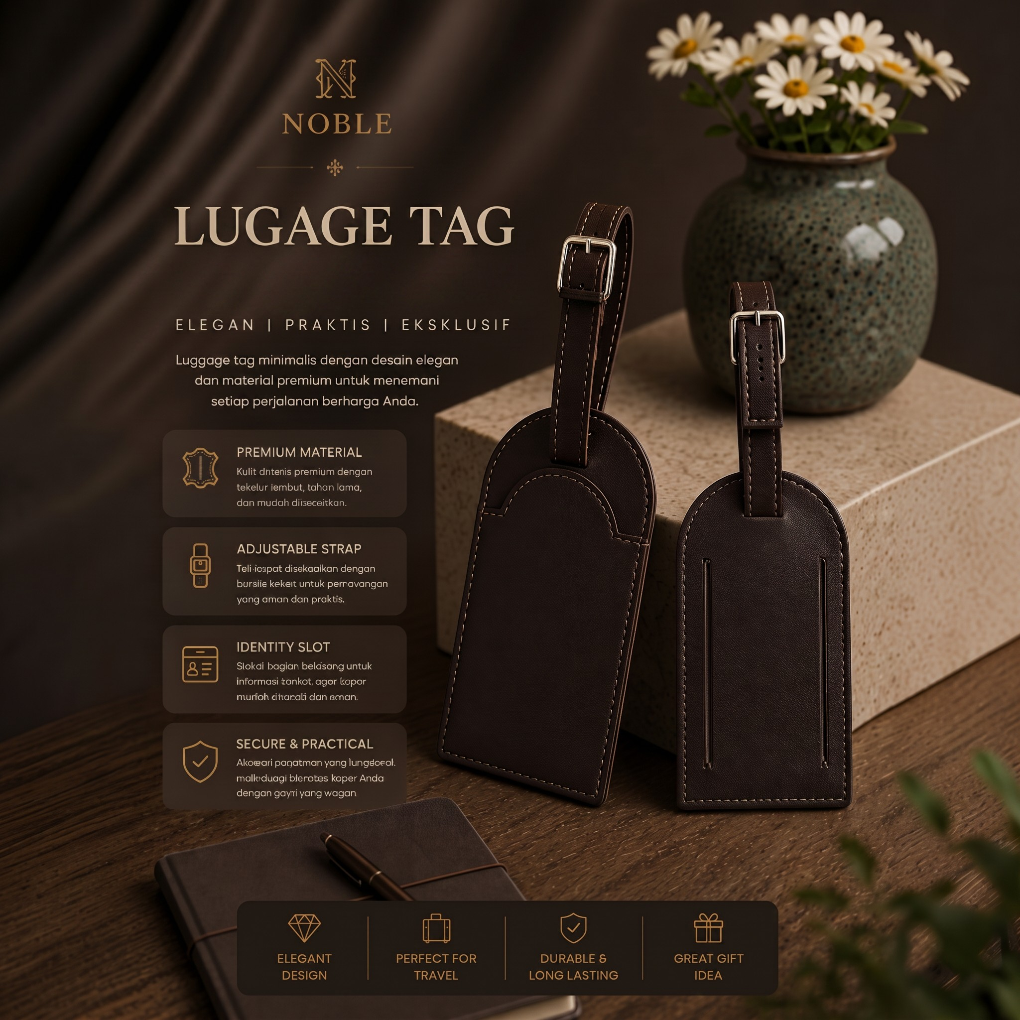 NOBLE - ATLAS Luggage Tag NOBLE - ATLAS Luggage Tag - Image 3